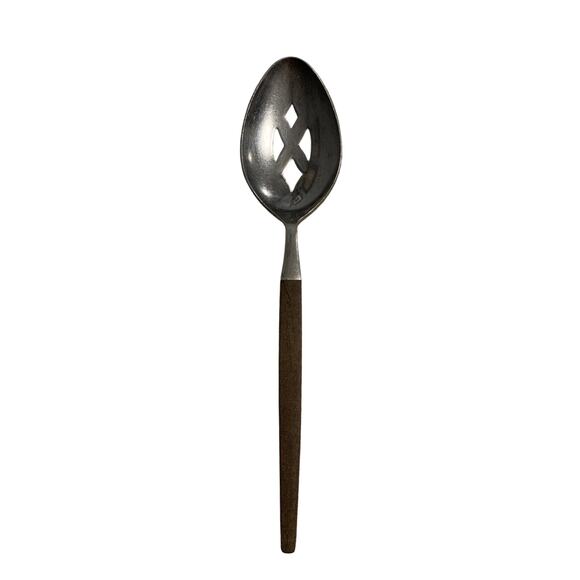 Epic Silver Japan Forged Stainless EPS10 MCM Style Pierced Serving Spoon - Picture 1 of 8